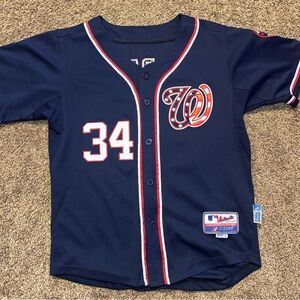 Majestic #34 Baseball fully stitched Jersey Washington nationals